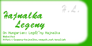 hajnalka legeny business card